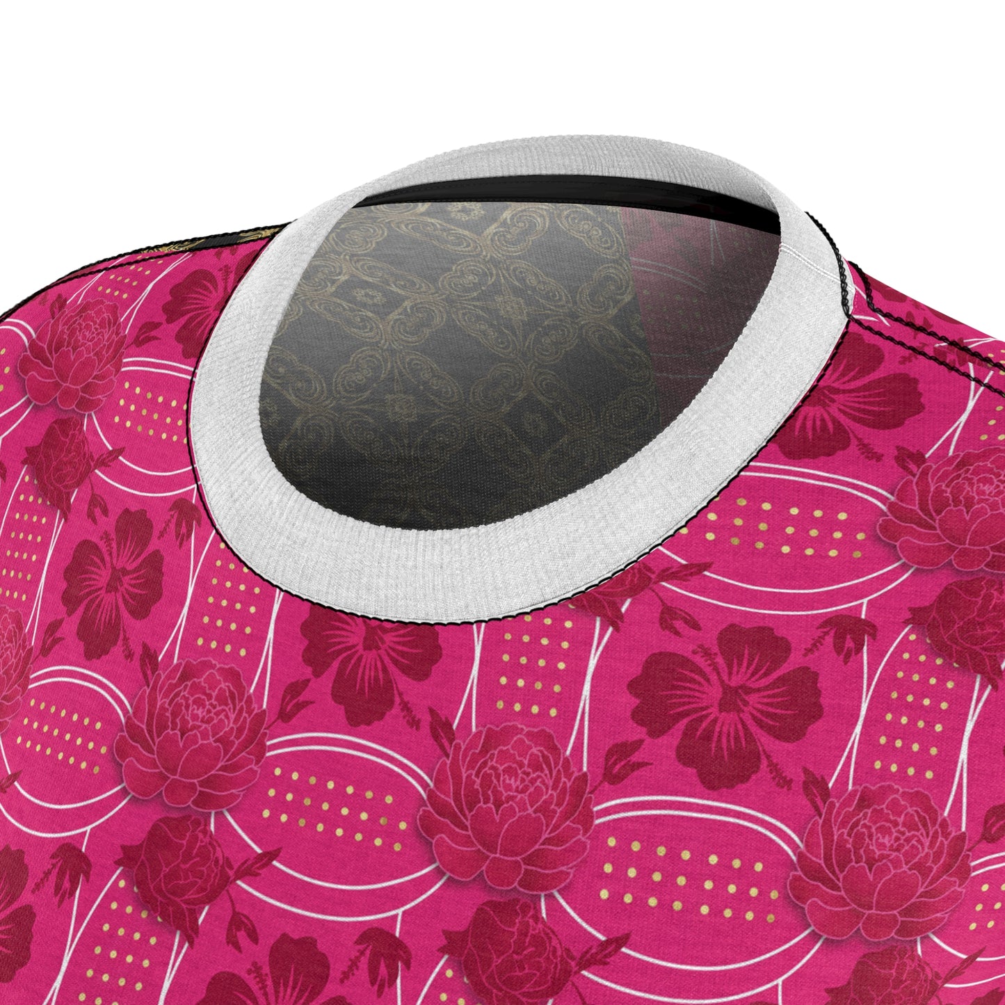 Women's Pink Floral Mosaic Cut & Sew Tee — Essenciera