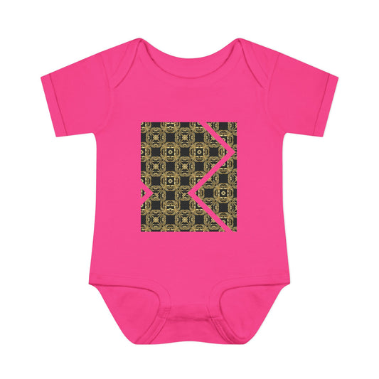 Geometric Luxe Infant Bodysuit - Modern Tribal Pattern Baby Onesie