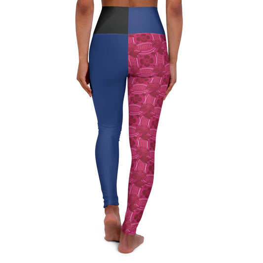 Bluey  Essenciera Floral Two-Tone High-Waist Yoga Leggings