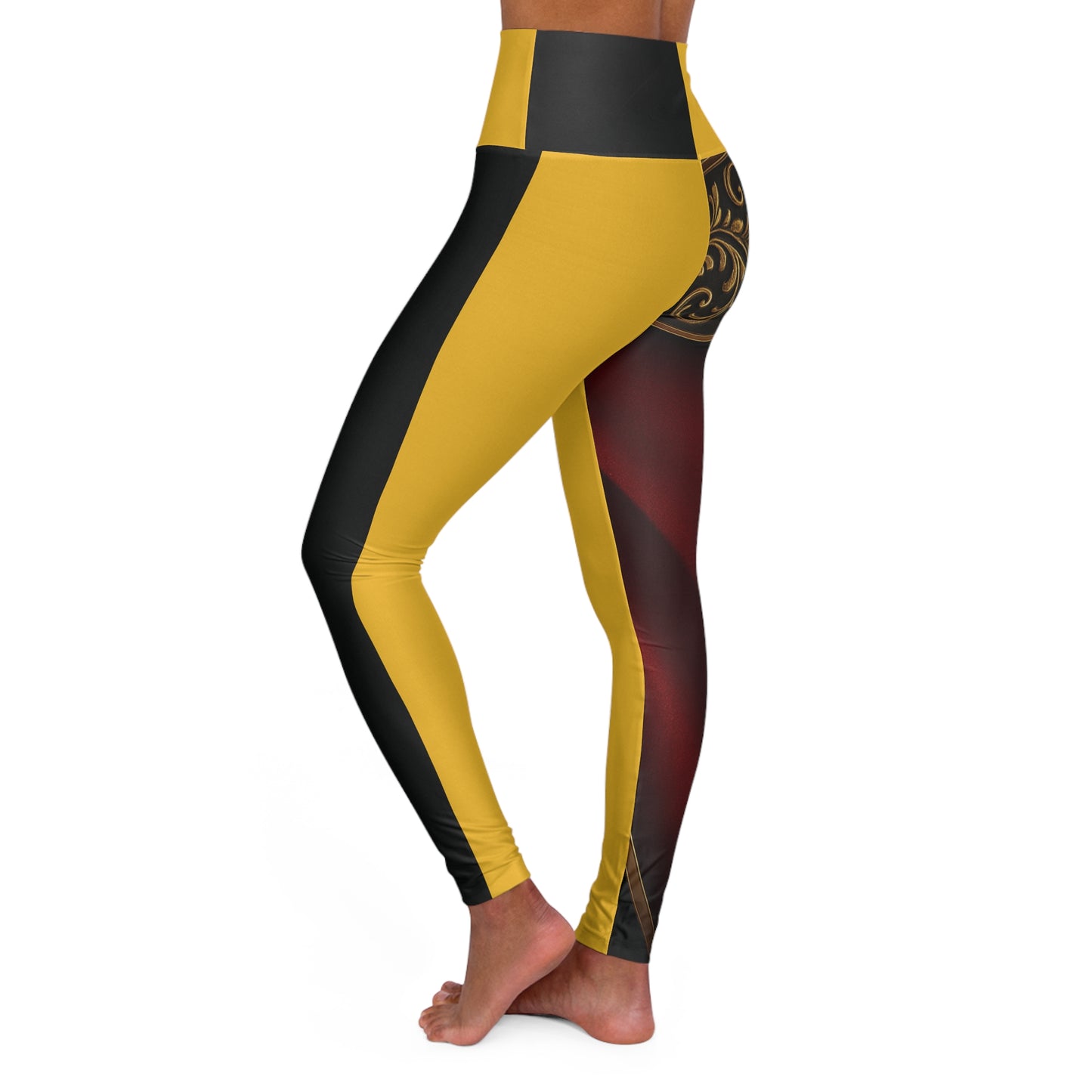 Yehlish Baroque Two-Tone High-Waist Yoga Leggings