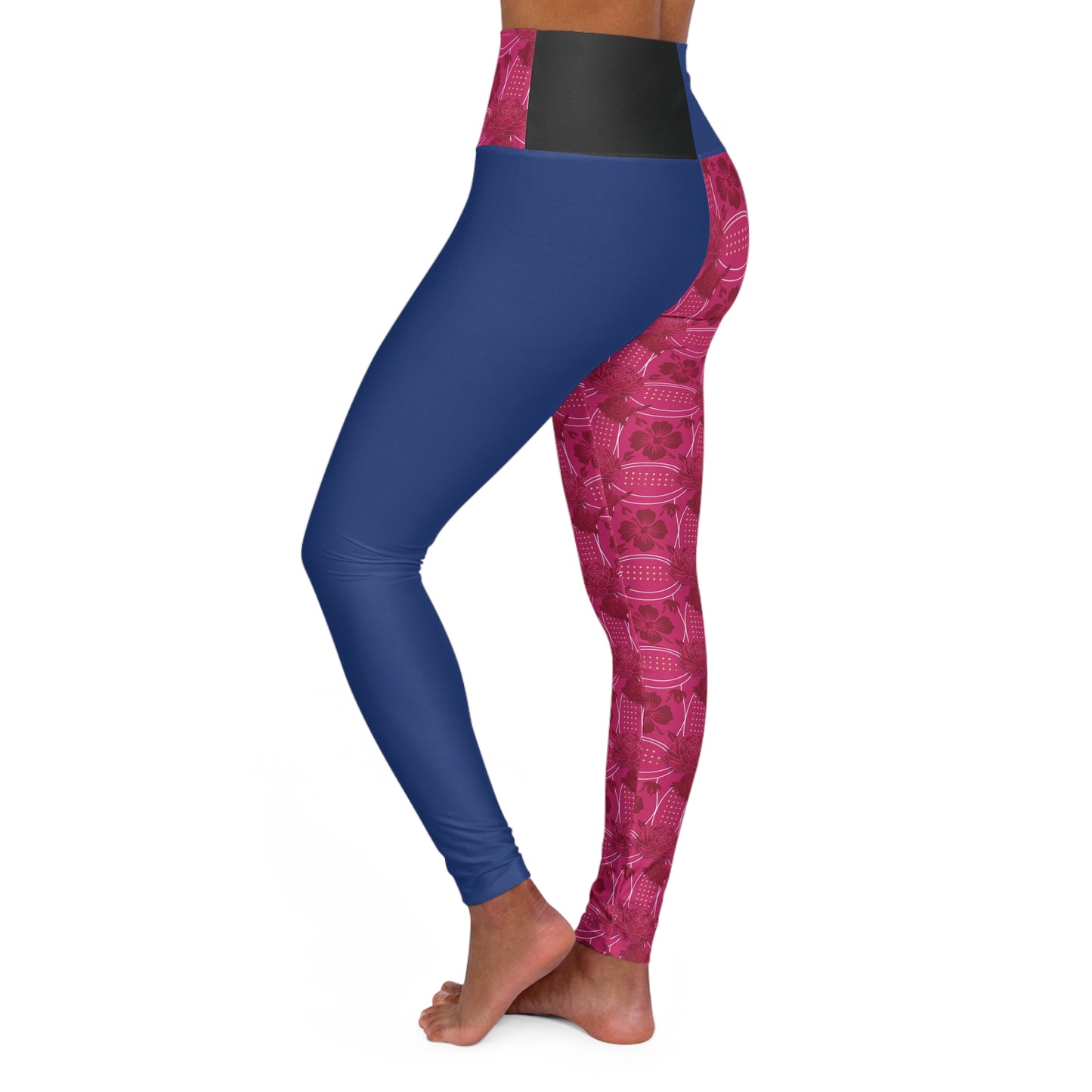 Bluey  Essenciera Floral Two-Tone High-Waist Yoga Leggings