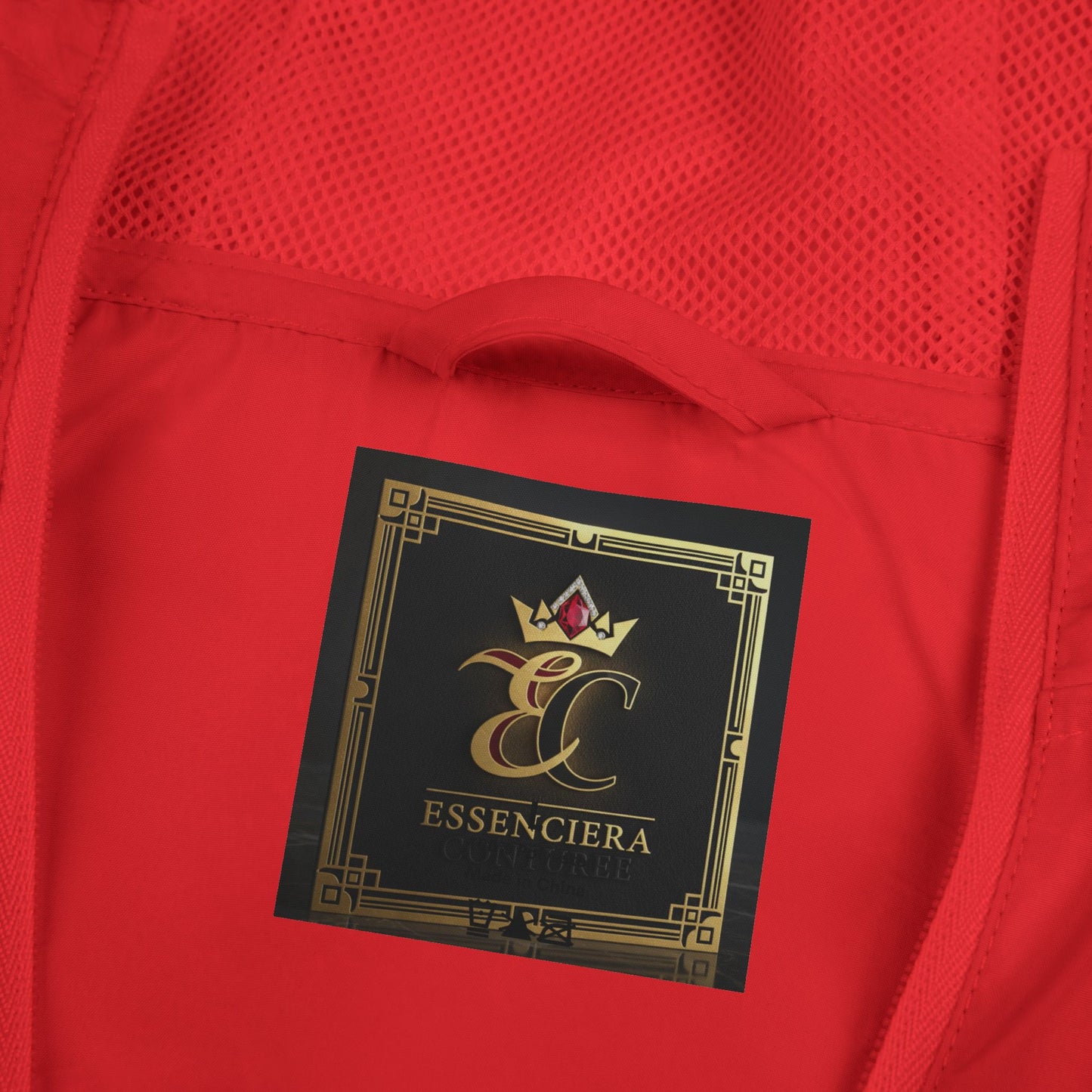 Unisex Geometric Gold Tile Windbreaker Jacket