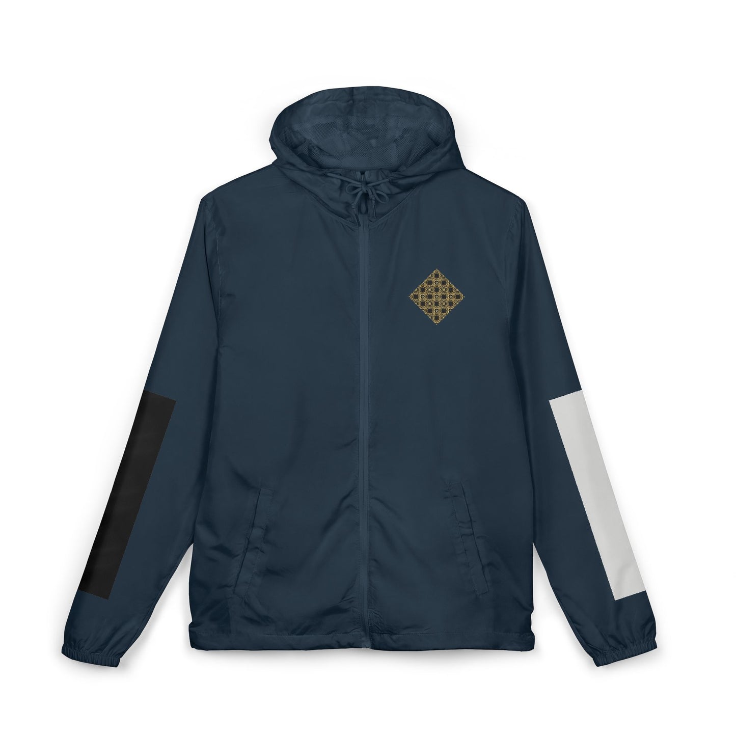 Unisex Geometric Gold Tile Windbreaker Jacket