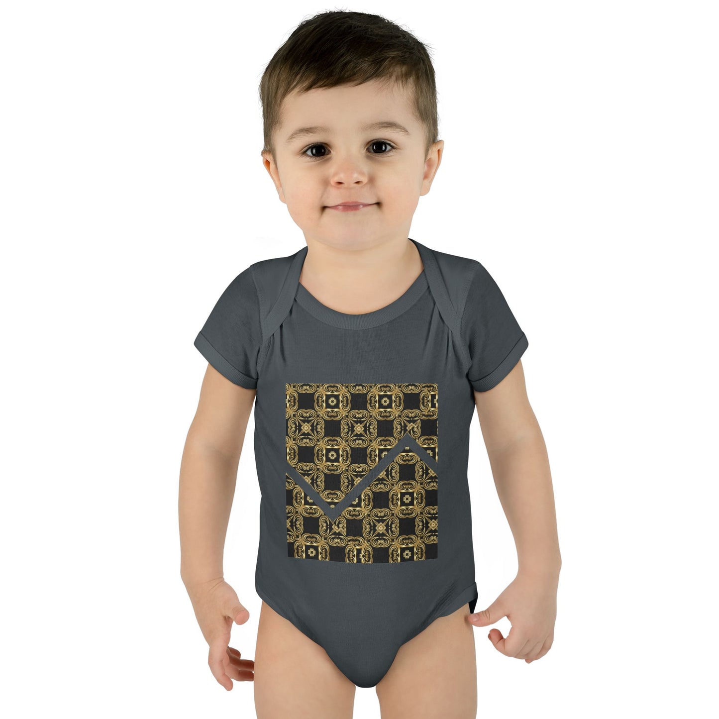 ZigZag Luxe Infant Bodysuit - Modern Tribal Pattern Baby Onesie