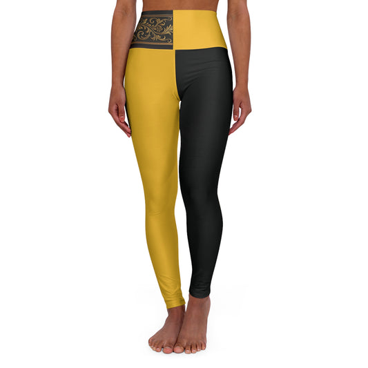 Yehlish Baroque Two-Tone High-Waist Yoga Leggings