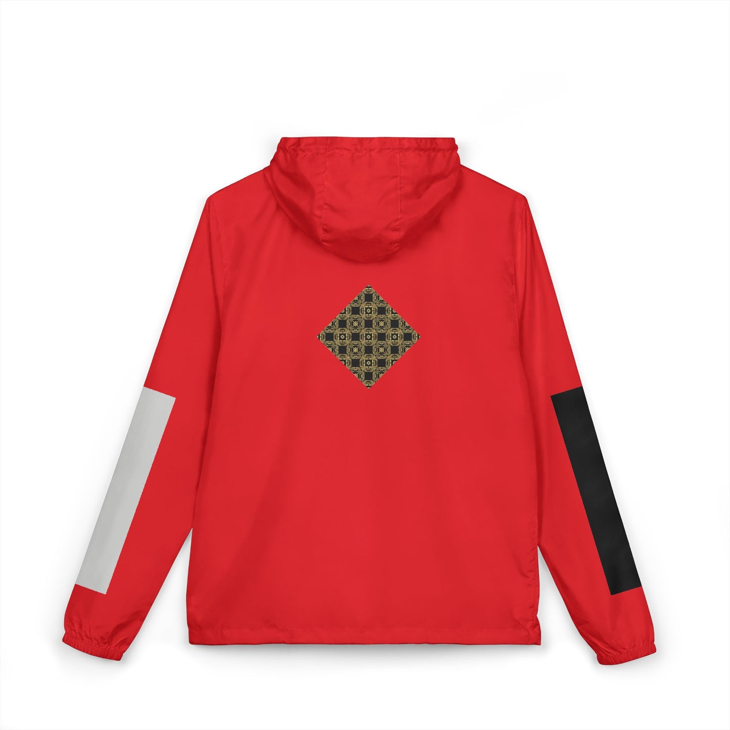 Unisex Geometric Gold Tile Windbreaker Jacket