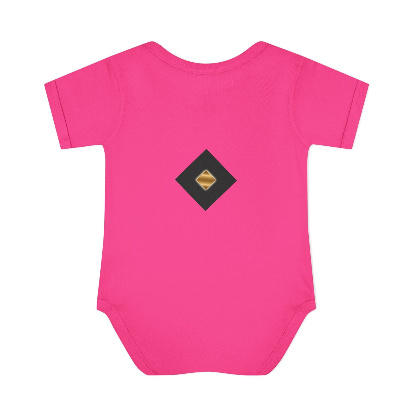 Gold Geometric Diamond Infant Bodysuit - Modern Tribal Pattern Baby Onesie