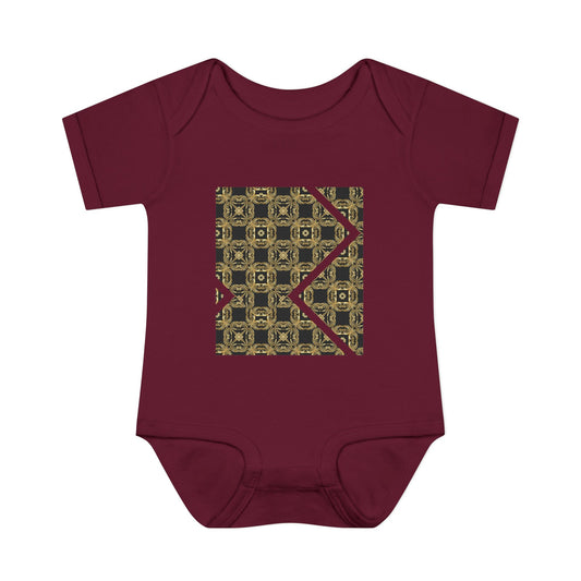 Geometric Luxe Infant Bodysuit - Modern Tribal Pattern Baby Onesie