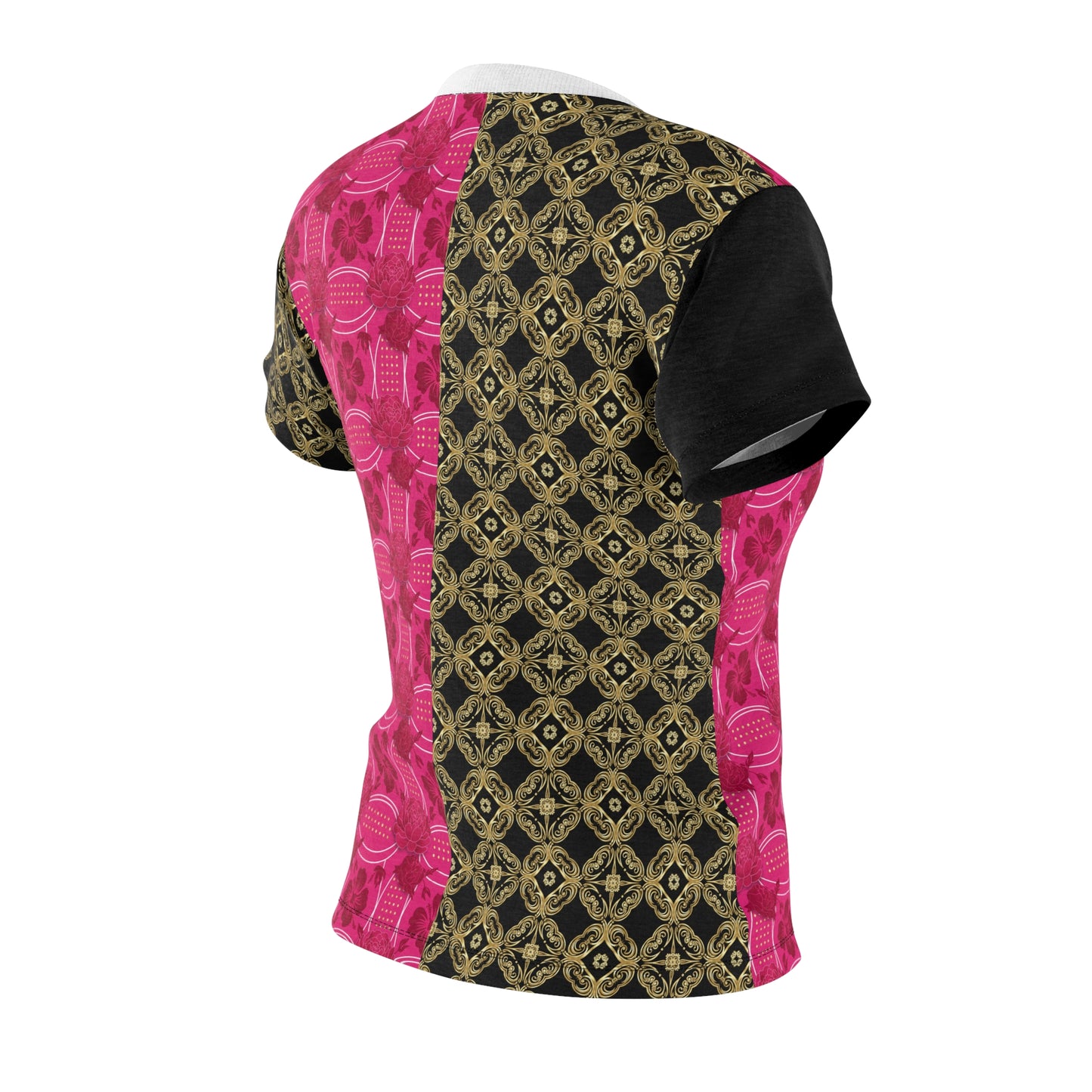 Women's Pink Floral Mosaic Cut & Sew Tee — Essenciera
