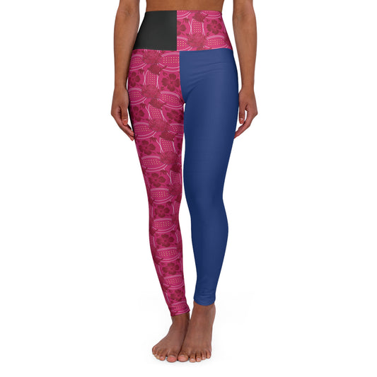 Bluey  Essenciera Floral Two-Tone High-Waist Yoga Leggings