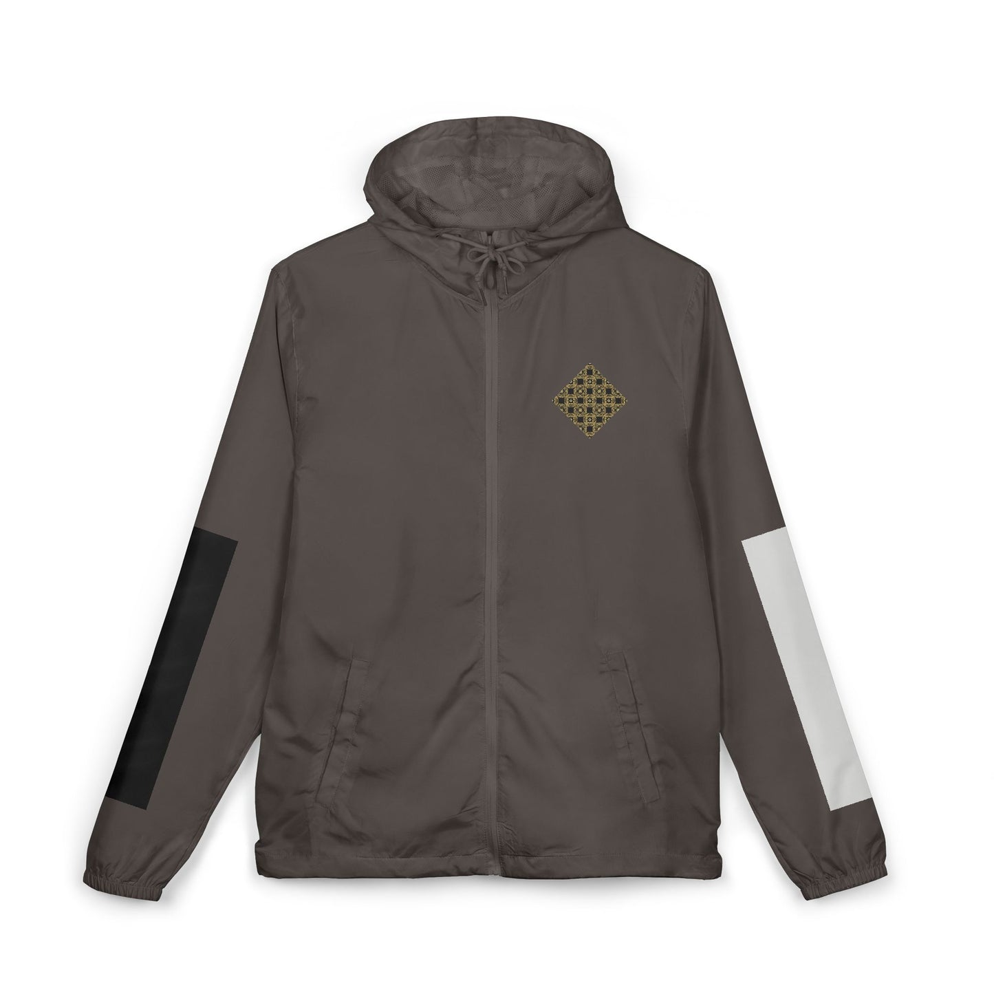 Unisex Geometric Gold Tile Windbreaker Jacket