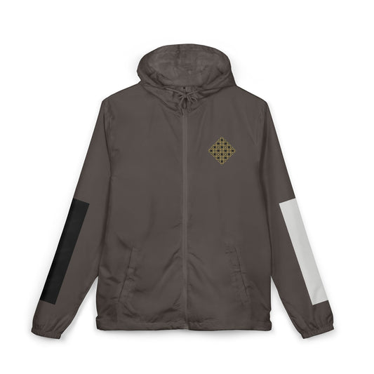 Unisex Geometric Gold Tile Windbreaker Jacket