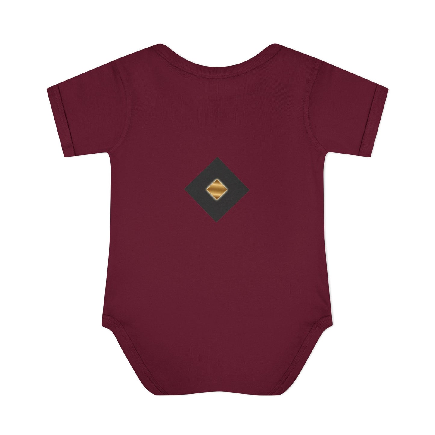 Gold Geometric Diamond Infant Bodysuit - Modern Tribal Pattern Baby Onesie