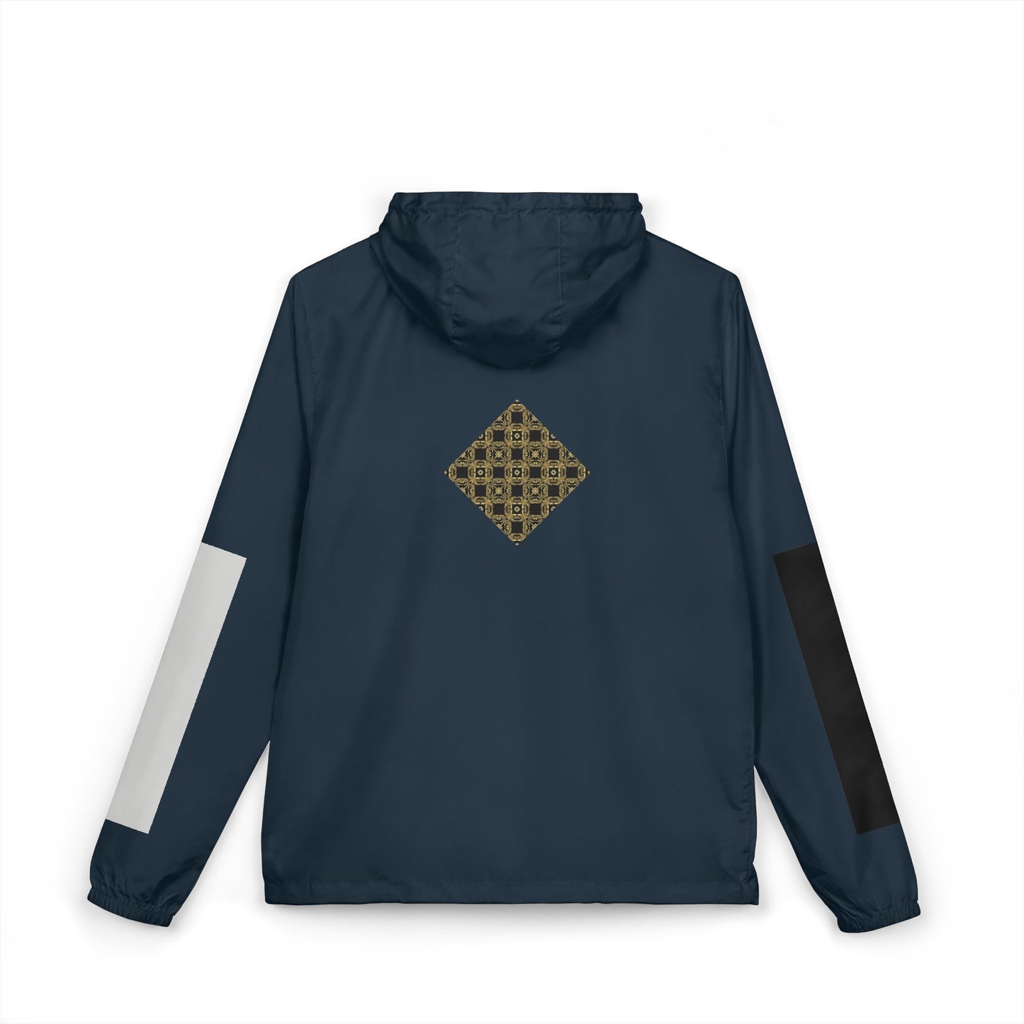 Unisex Geometric Gold Tile Windbreaker Jacket