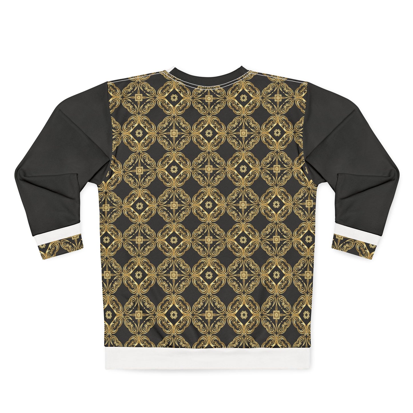 (Unisex) Gold Damask Pattern Sweatshirt —  Essenciera Vintage Baroque