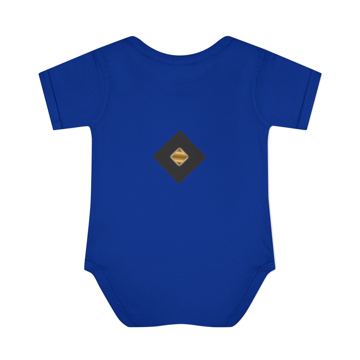 Gold Geometric Diamond Infant Bodysuit - Modern Tribal Pattern Baby Onesie