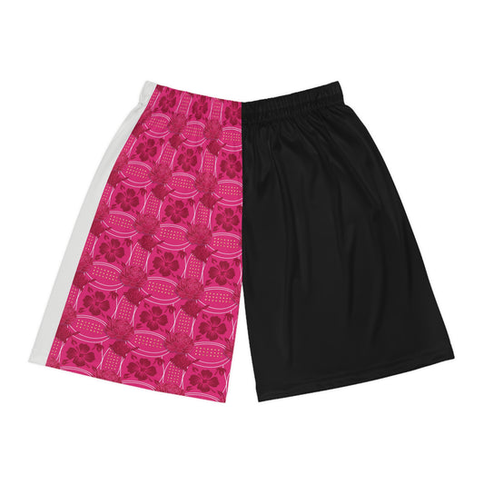 Half-and-Half Patterned Basketball Shorts — Bold Two-Tone Athletic Shorts (US Made & Shipped from)