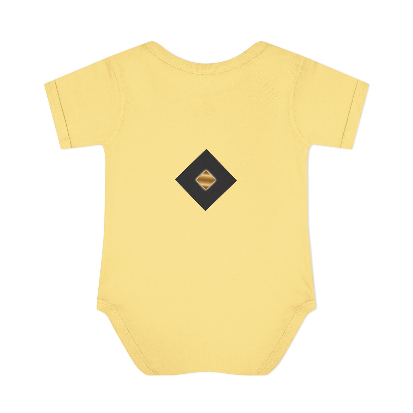 Gold Geometric Diamond Infant Bodysuit - Modern Tribal Pattern Baby Onesie