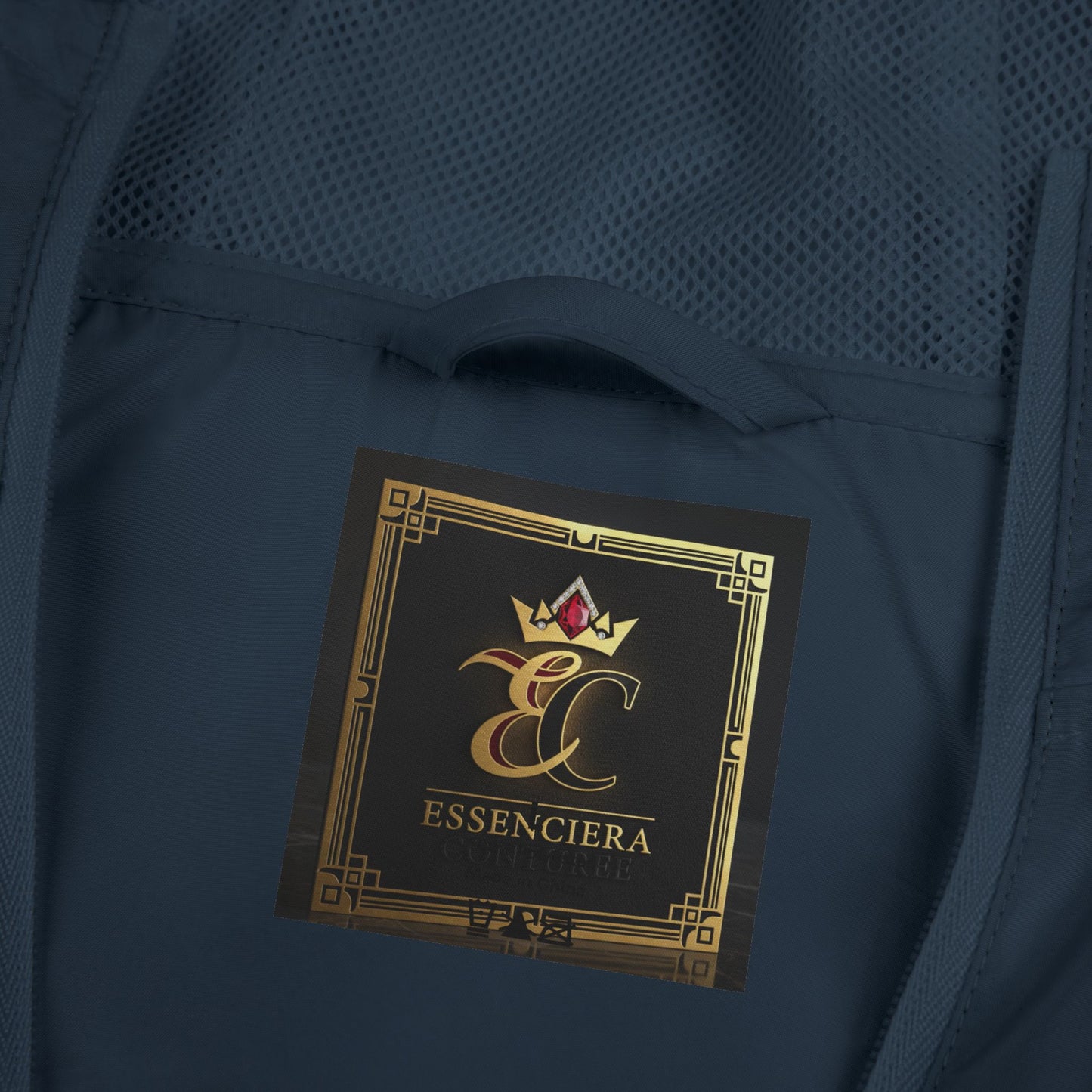 Unisex Geometric Gold Tile Windbreaker Jacket